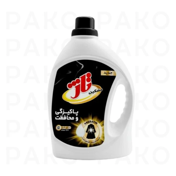 مایع لباسشویی مخصوص لباس‌های مشکی و تیره مشکین تاژ حجم 2.7 کیلوگرم tazh