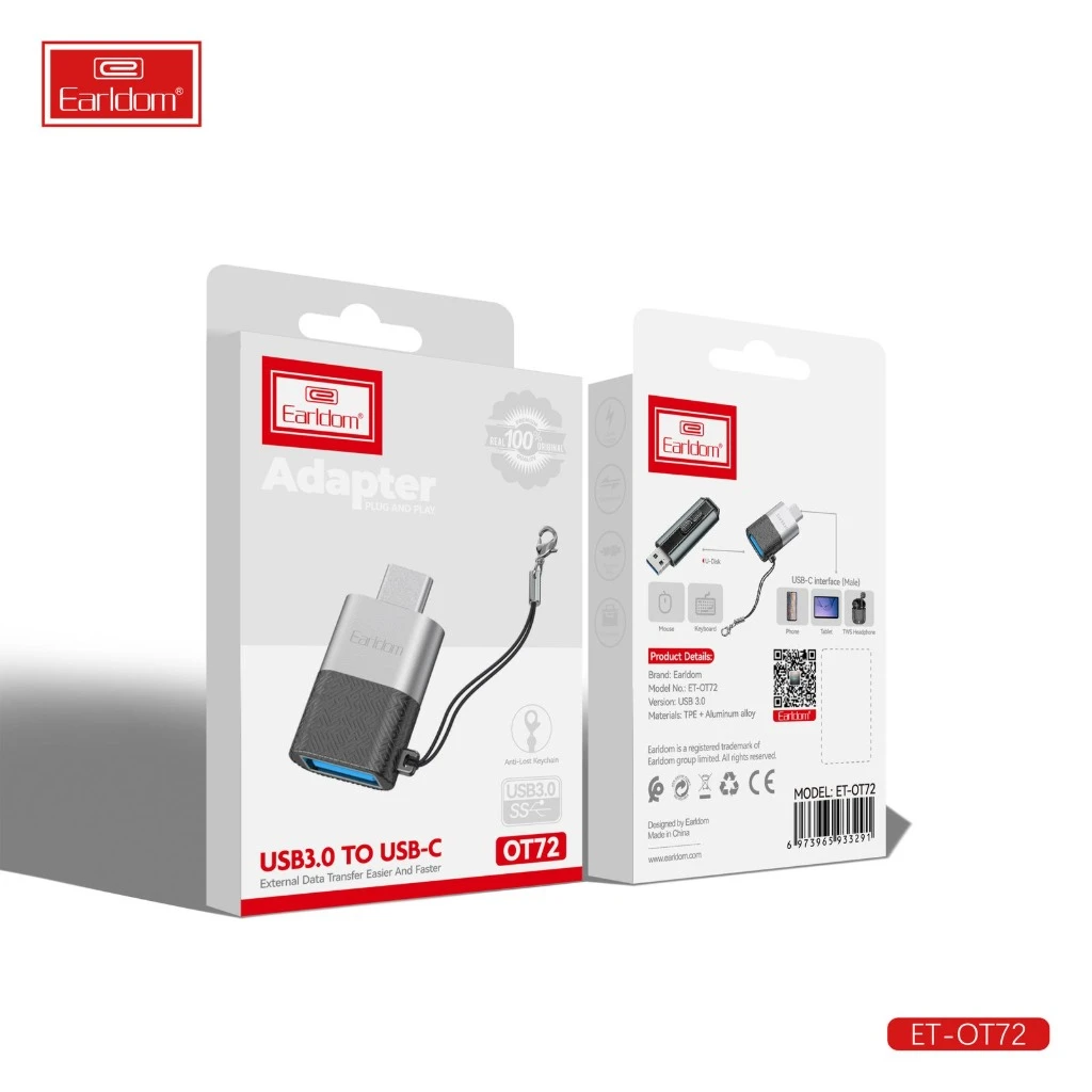 مبدل OTG-USB 3 ارلدوم مدل OT72 - تایپ سی