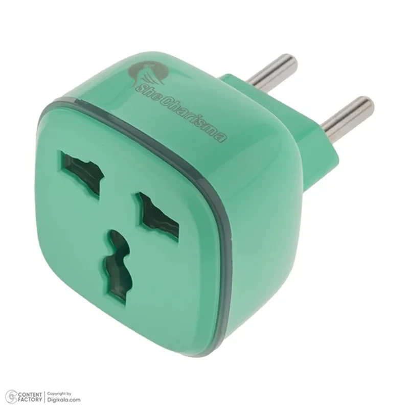 مبدل برق 3 به 2 مدل آرکا چراغ دار (LED)