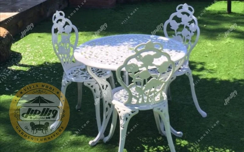 مبل باغی آلومینیومی مدل رز