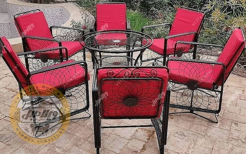 مبل باغی فلزی مدل ویلا
