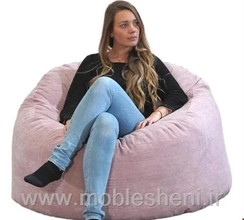 مبل شنی راحتی الیافی،تک‌نفره صورتی 019