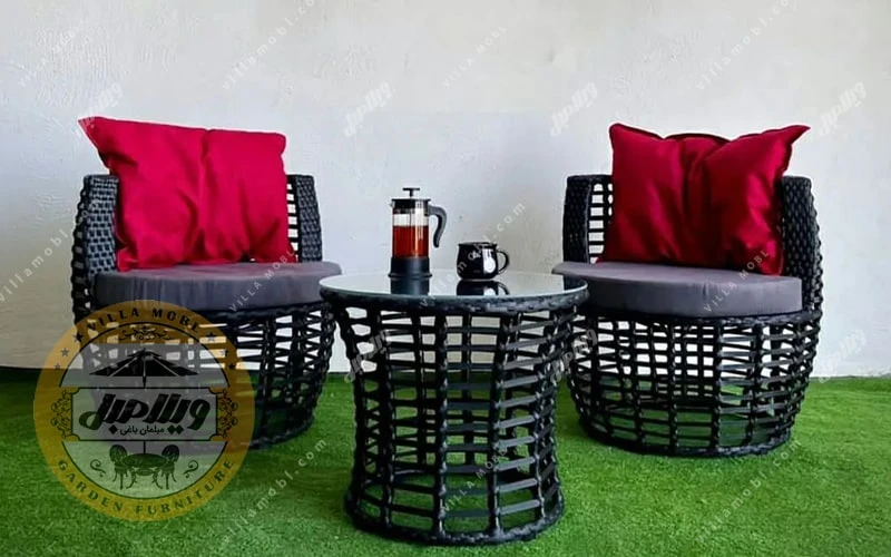 مبلمان باغی حصیر بافت مدل جورجیا