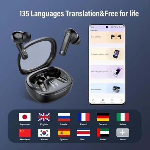 مترجم زبان دو طرفه 12زبان ثابت هوش مصنوعی و165 زبان انلاین .مدل H69 اورجینال امازون المان(ارسال رایگان