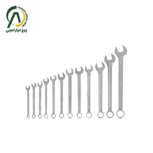 مجموعه 12 عددی آچار یکسر تخت یکسر رینگ آتا مدل BX1200