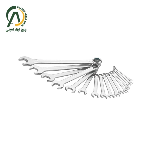 مجموعه 16 عددی آچار یکسر تخت یکسر رینگ آتا مدل BX1600