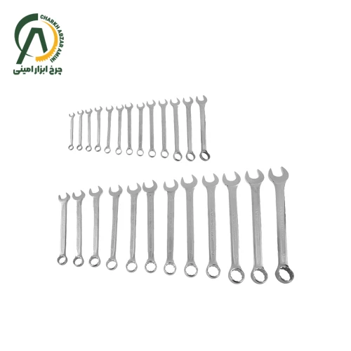 مجموعه 25 عددی آچار یکسر تخت یکسر رینگ آتا مدل BX2500