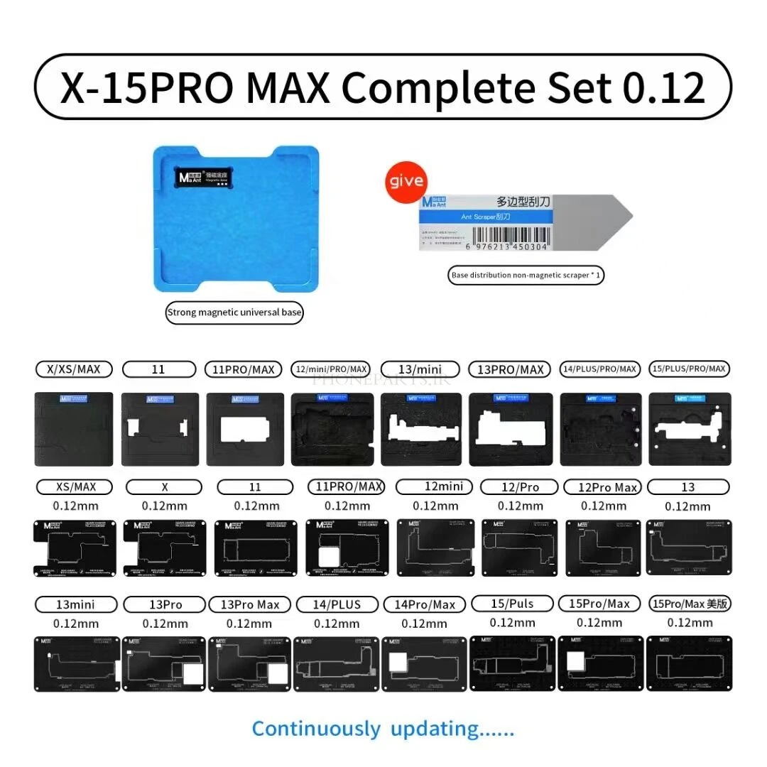 مجموعه شابلون مگنتی ماانت مخصوص طبقات اپل از X الی 16Pro Max