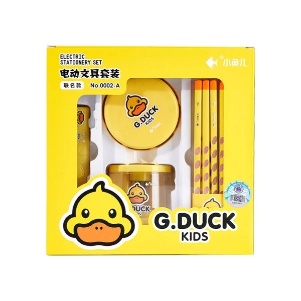 مجموعه لوازم التحریر اردک مدادتراش و پاکن برقی برند G.DUCK KIDS