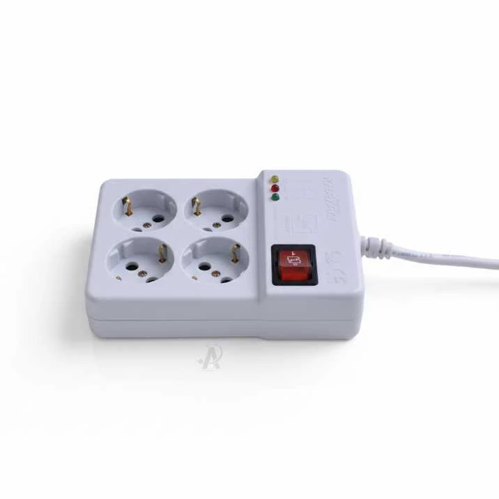 محافظ 4 خانه ارت دار مغز سرامیکی کامپیوتر و تلویزیون کابل 1.8 متری خیام الکتریک