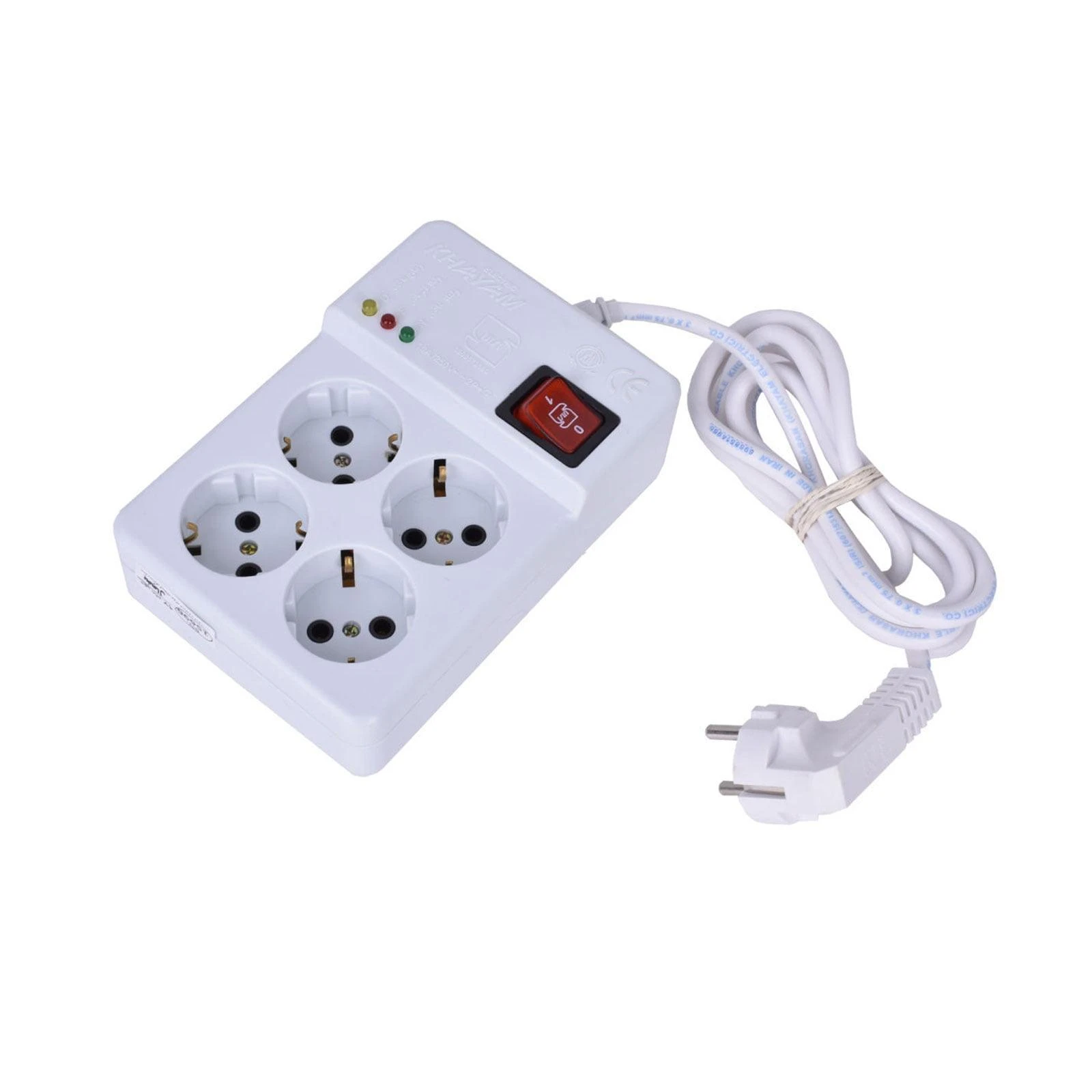 محافظ 4 خانه کامپیوتر/ یخچال (مغزی سرامیکی) ارت دار خیام الکتریک با کابل 5 متر