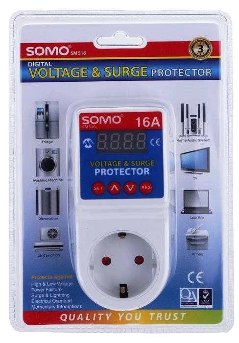 محافظ برق و نوسان گیر دیجیتال ولتاژ سومو مدل SM516