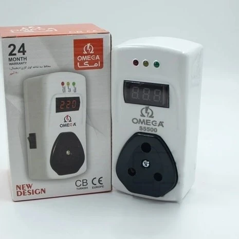 محافظ برق کولر گازی 40 آمپر 3 شاخه دیجیتال امگا OMEGA