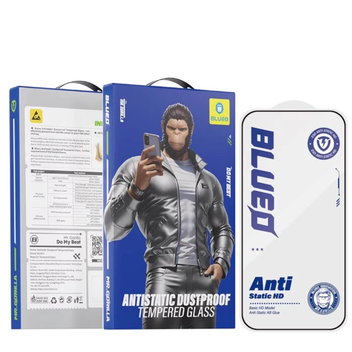 محافظ صفحه BLUEO بلو Full Glass Anti-Static HD آیفون