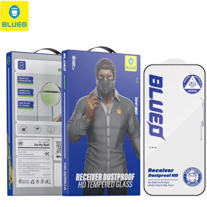 محافظ صفحه BLUEO بلو Glass Receiver Dust Proof شفاف،ضد گرد و غبار آیفون