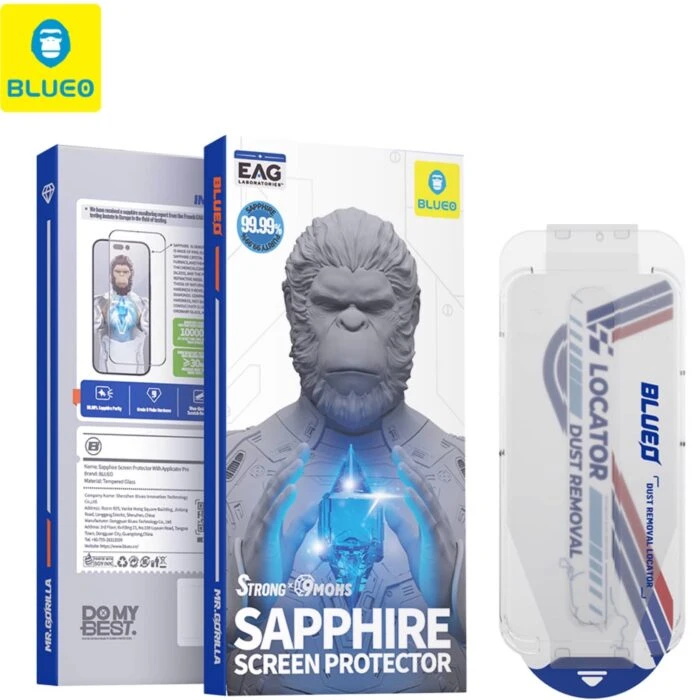 محافظ صفحه BLUEO بلو SAPPHIRE HD Screen Protector With Applicator با اپلیکاتور
