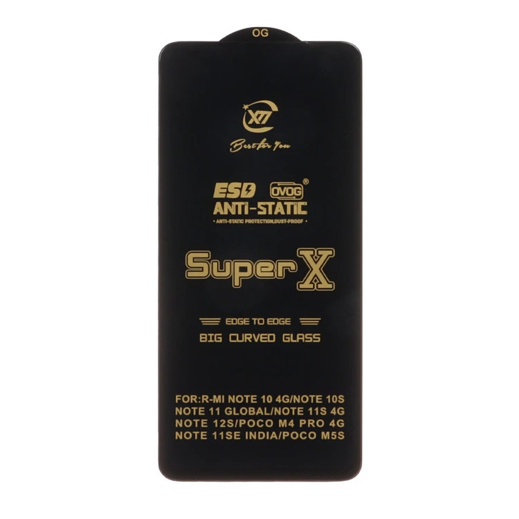 محافظ صفحه نمایش آنتی استاتیک Full Cover Super X مدل Xiaomi Redmi Note 12S / Redmi Note 11 4G / Redmi Note 11S / Redmi Note 10 4G / Redmi Note 10S / Poco M5S / Poco M4 Pro 4G