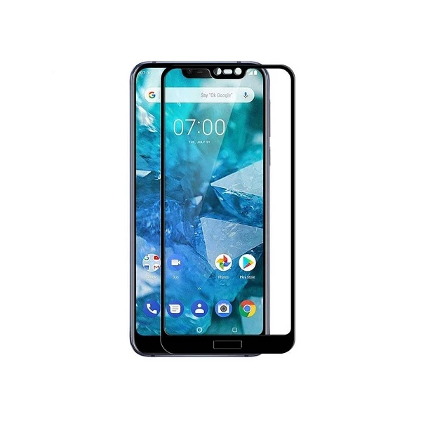 محافظ صفحه نمایش تمام صفحه ی نوکیا Full Glass screen protector for Nokia 7.1