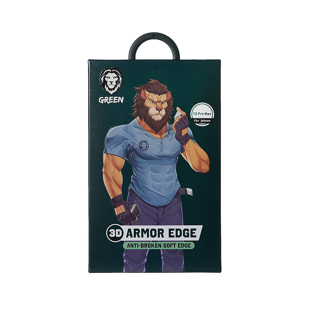 محافظ صفحه نمایش شیشه ای گرین Green 3D Armor Edge Anti-Broken GNI12673HDSCL برای iPhone 12 Pro Max