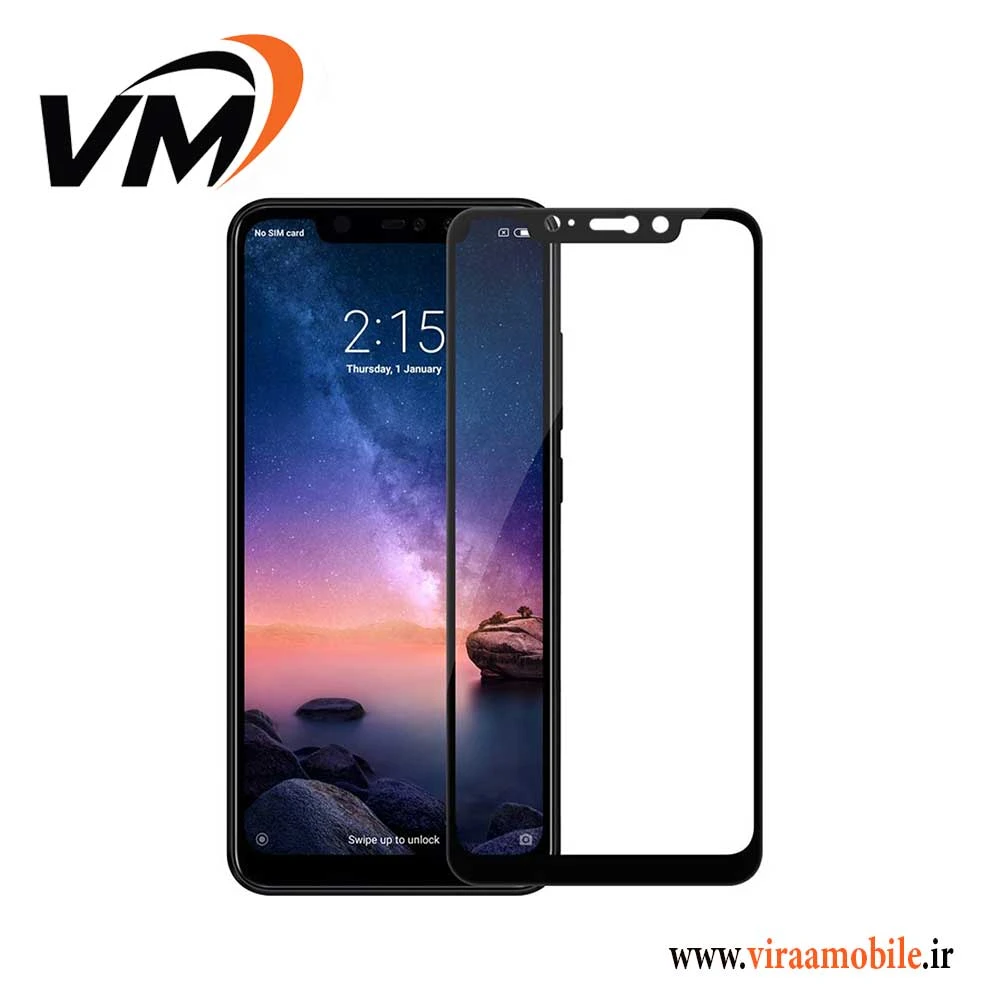 محافظ صفحه نمایش فول چسب شیائومی Redmi Note 6 Pro