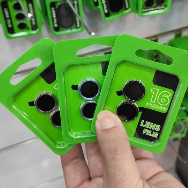 محافظ لنز دوربین iPhone 16 مدل رینگی شیشه ای آلومینیومی