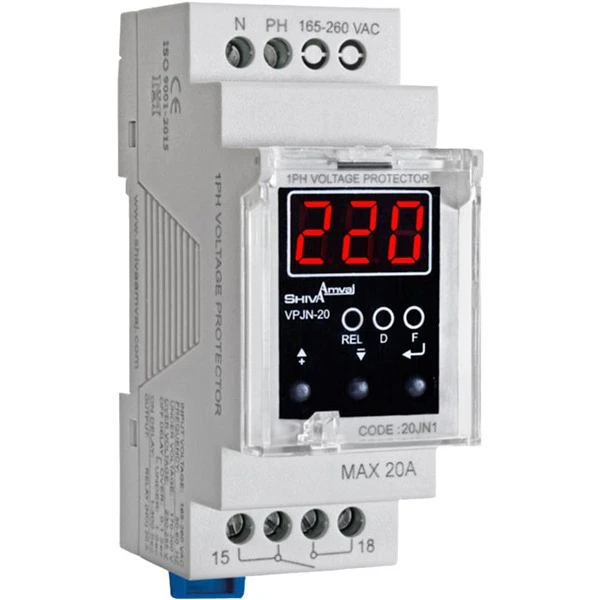محافظ ولتاژ تک فاز دیجیتال VPJN-20 – 20JN1 شیوا امواج