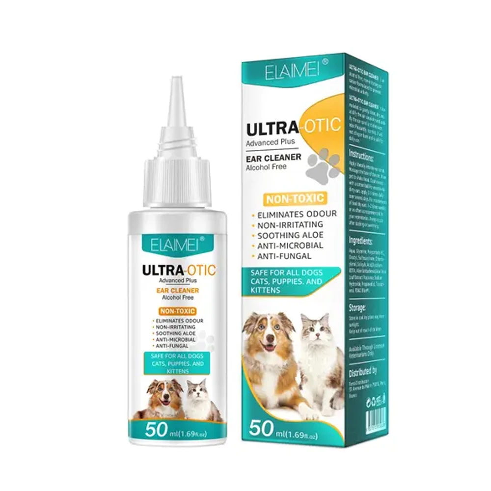 محلول تمیزکننده گوش حیوانات مدل Ultra Otic برند الایمی