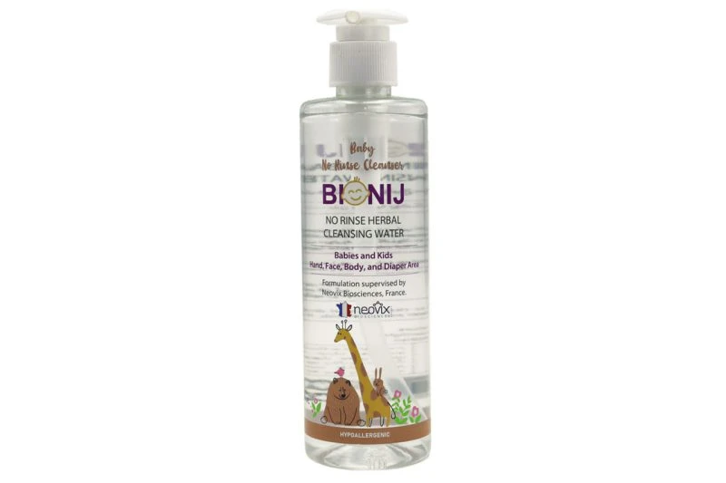 محلول پاک کننده کودکان بیونیج گیاهی 250 میلی لیتر Bionij Baby No Rinse Cleansing Water 250ml