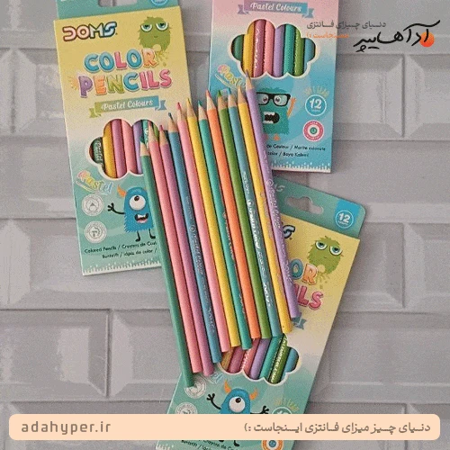 مداد رنگی 12 رنگ پاستیلی