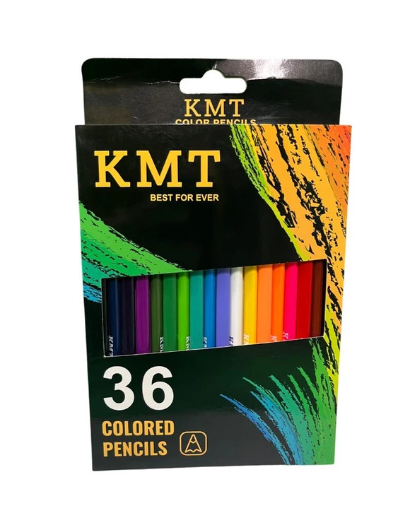 مداد رنگی 36 رنگ برند kmt