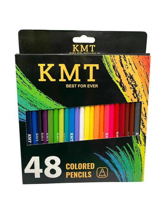 مداد رنگی 48 رنگ برند kmt