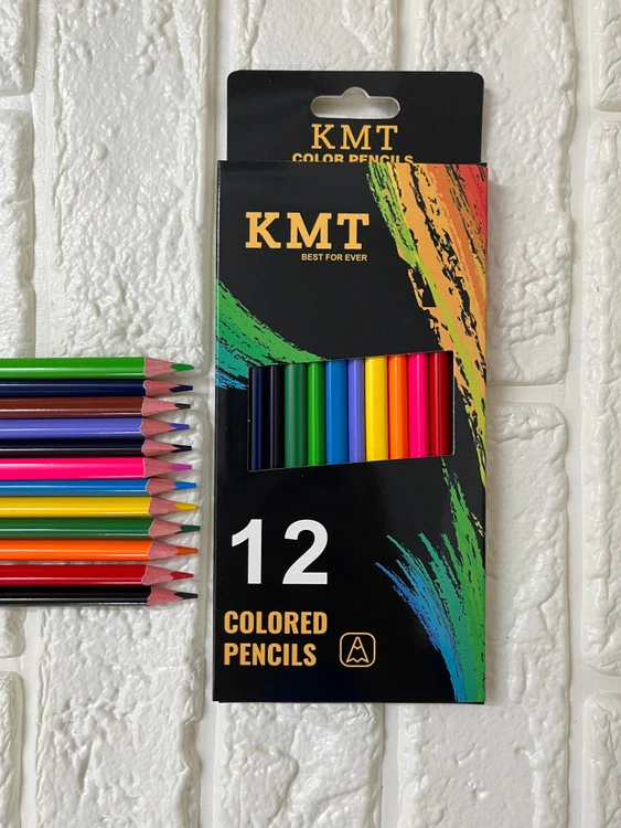 مداد رنگی ۱۲ رنگ برند kmt
