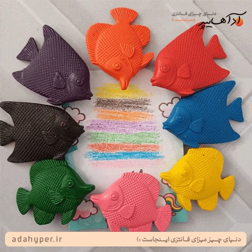 مداد شمعی طرح ماهی