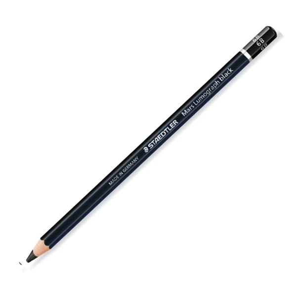 مداد طراحی زغالی استدلر 6B (مدل Mars Lumograph Black)
