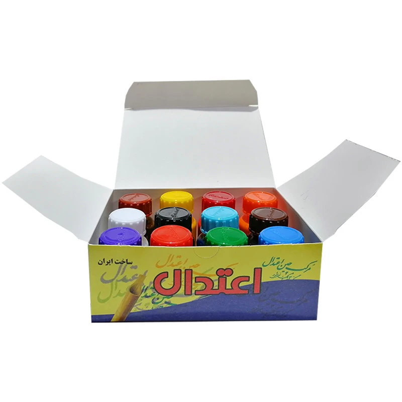 مرکب 12 رنگ ضد آب اعتدال حجم 25 میل
