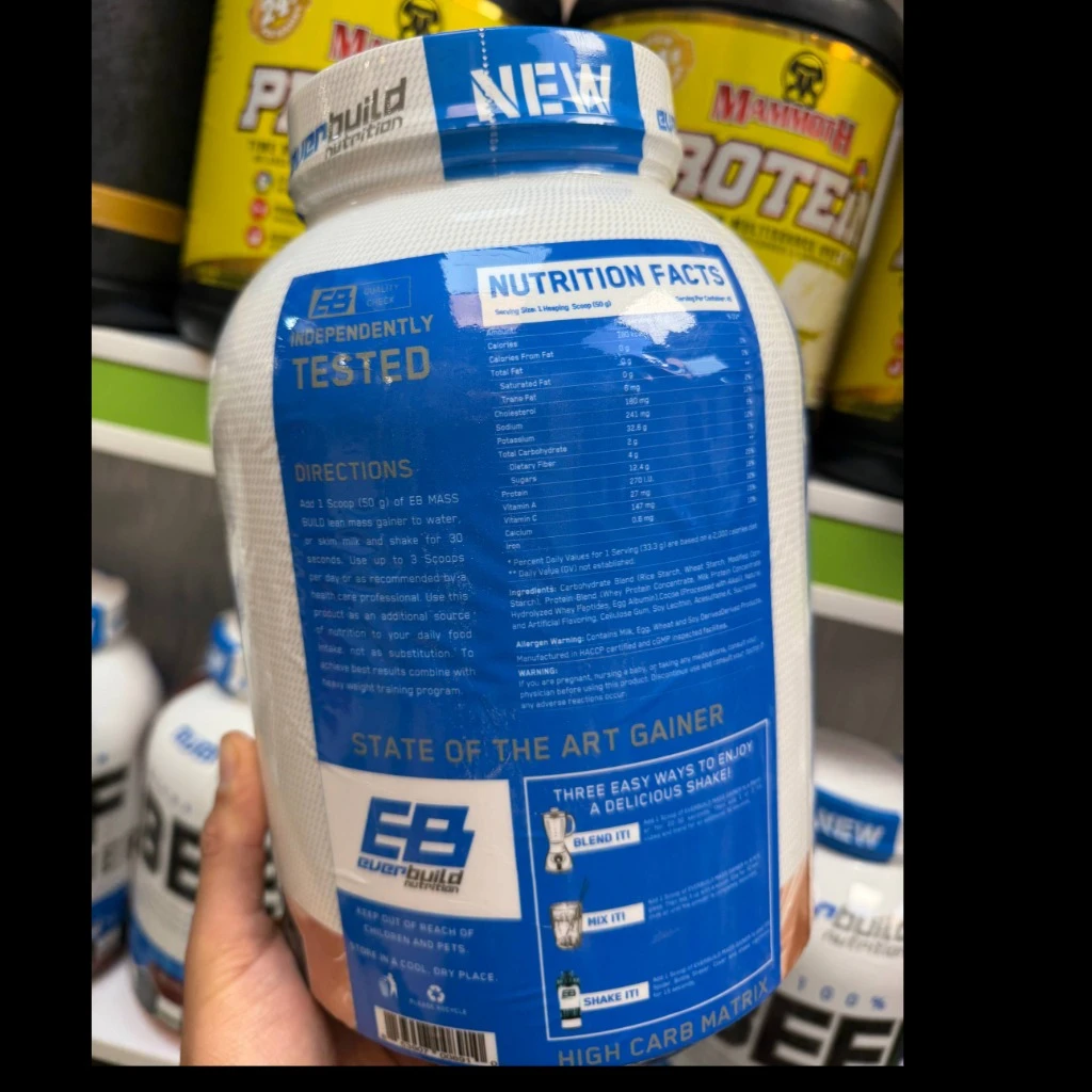 مس بیلد اوربیلد نوتریشن 2.27 کیلوگرمی | Everbuild Nutrition Mass Build  2.27 kg
