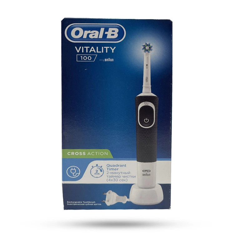 مسواک برقی اورال بی مدل Cross Action Vitality 100....رنگ ّآبی و مشکی