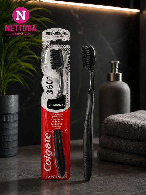 مسواک زغالی کلگیت 360° Colgate Charcoal Medium