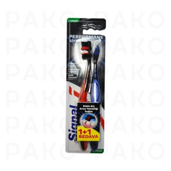 مسواک سیگنال مدل PERFORMANCE BLACK بسته 2 عددی با برس نرم