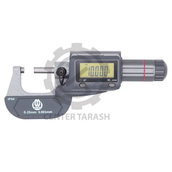 معرفی و فشروش میکرومتر ضد آب(IP54) دیجیتال ورکا-werka مدل2175820 سایز 25-50 mm