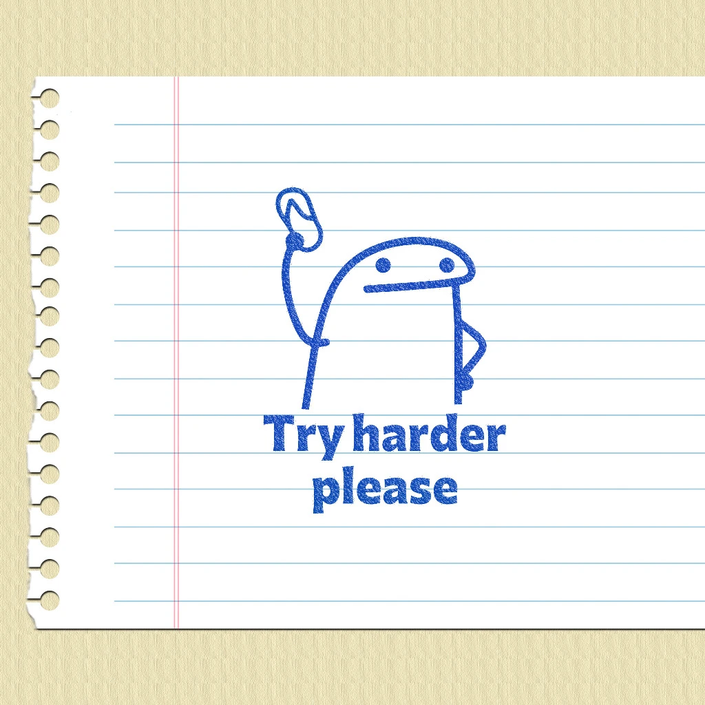 مهر تشویقی انگلیسی - tryharder فلورک