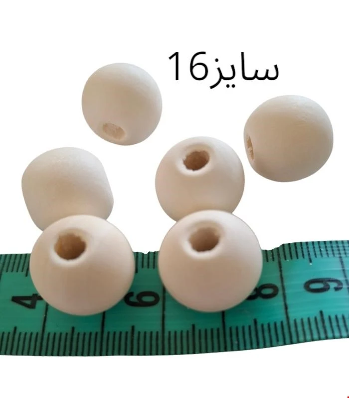 مهره چوبی مکرومه سایز16
