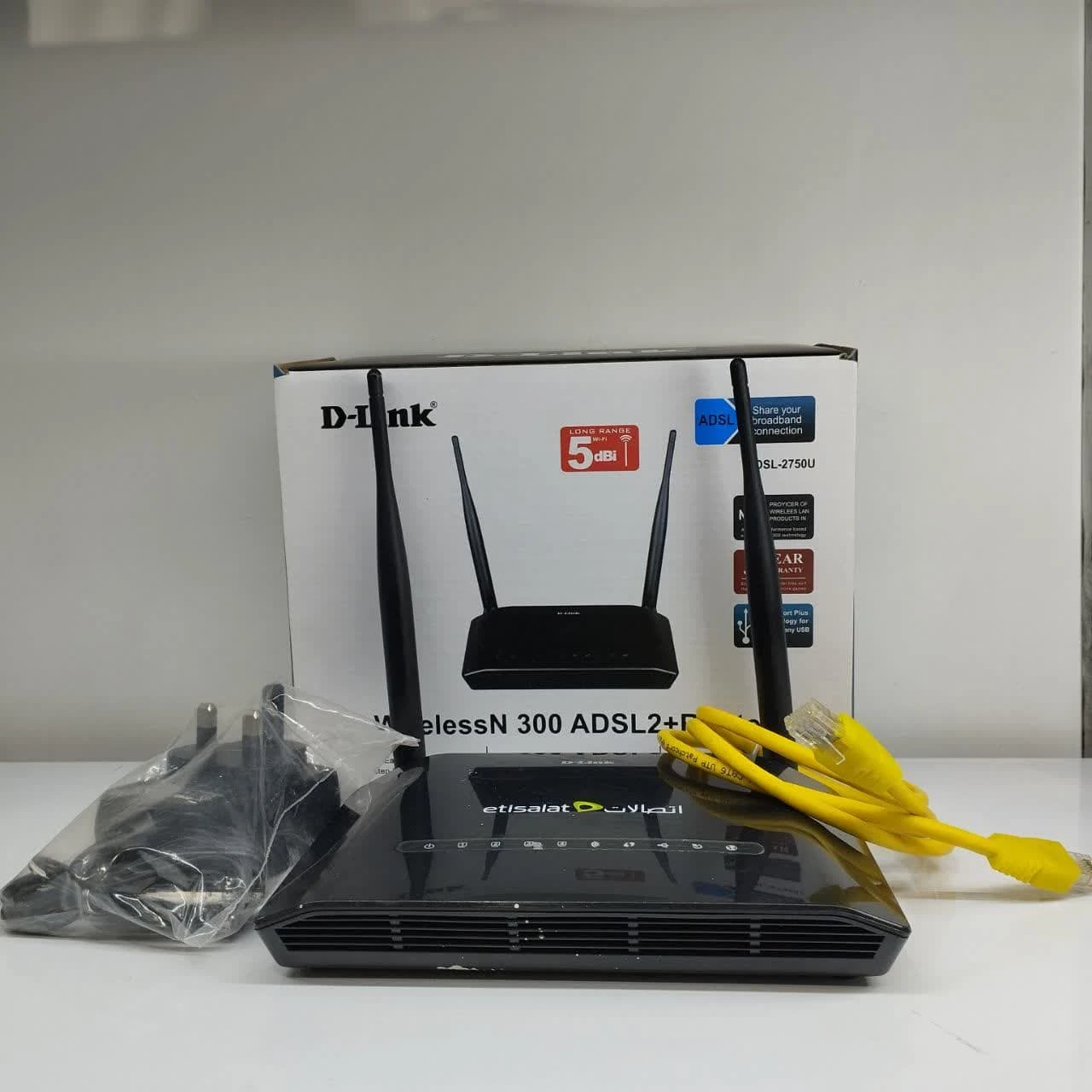 مودم روتر ADSL2 Plus بی‌سیم N300 دی-لینک DSL-2750U استوک با گارانتی شش ماهه
