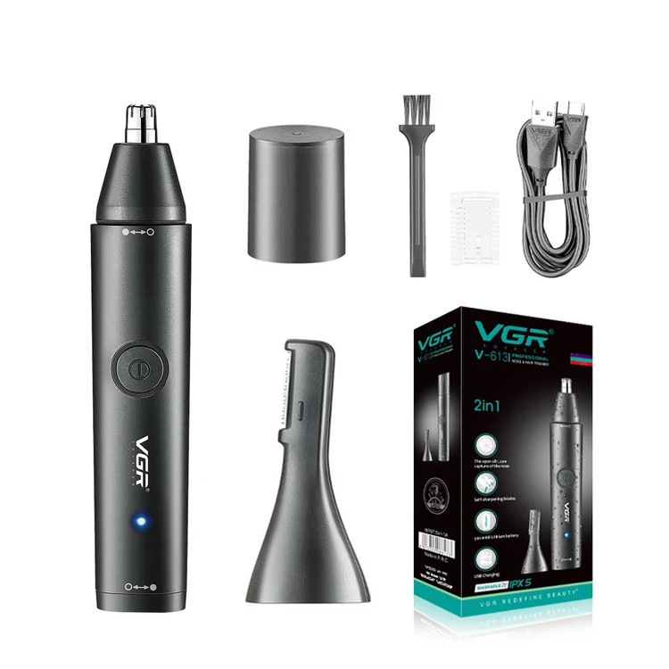 موزن گوش و بینی و خط‌زن ۲ کاره VGR مدل V-613 شارژی