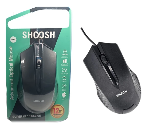 موس SHOOSH مدل M24 – طراحی ارگونومیک و عملکرد روان