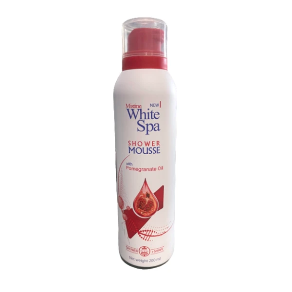 موس حمام و اصلاح حاوی روغن انار وایت اسپا 200 میل