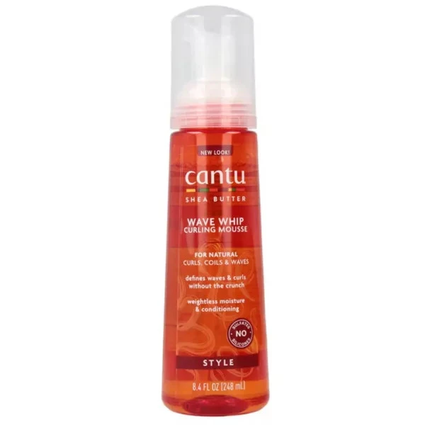 موس موی فر کنتو شی باتر مناسب انواع فر WAVE WHIP Cantu Shea butter Natural WW Curling Mousse