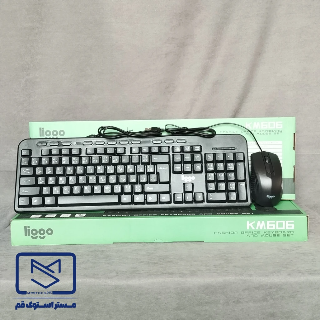موس و کیبورد با سیم لیگو مدل liggo KM606