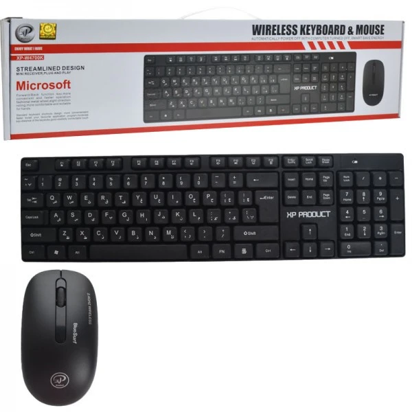 موس و کیبورد بی سیم XP مدل XP_W4700K – آزادی حرکت با کیفیت بالا