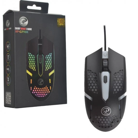 موس گیمینگ XP مدل XP-G798K – دقت بالا و نورپردازی RGB برای تجربه‌ای حرفه‌ای